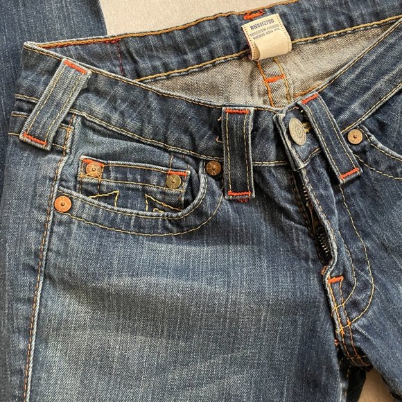 TRUE RELIGION Flare Jeans 26 Bootcut Medium Wash - Picture 2 of 8